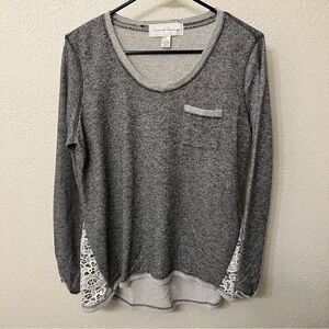French Laundry Grey Long Sleeve Tee Size Large